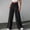 *Black, variant on ClodeEU Women's Ice Silk High Waisted Wide Leg Trousers with Button ,Casual Solid Color Summer Work Pants Black,Women's Plus L