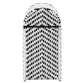 thumbnail image 3 of Furniture of America Azur Aluminum and FE Wicker Trash Can in Black, 3 of 14