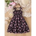 thumbnail image 3 of Vestido VARMILO 2-3 años Negro con flores rosas, 3 of 6