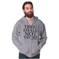 thumbnail image 3 of Funny Thou Shall Not Try Me Joke Unisex Fleece Graphic Zip Up Hoodie Brisco Brands 3X, 3 of 6