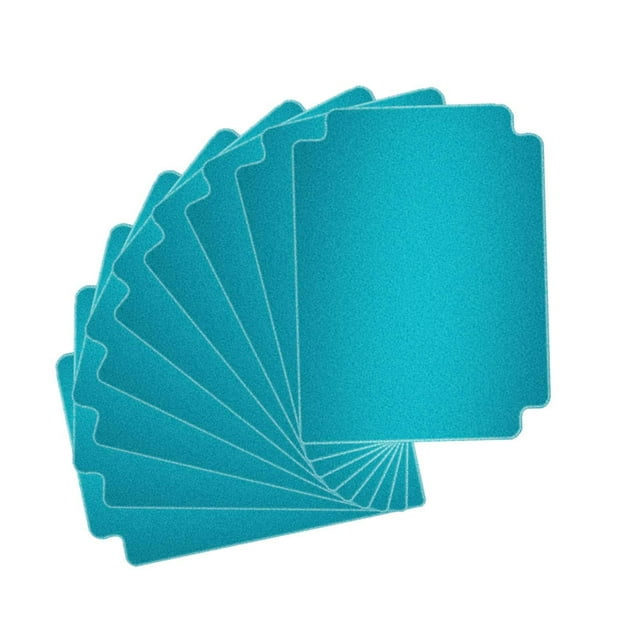 10 separadores de tarjetas coleccionables de tamaño estándar, separadores de clasificación de tarjetas, páginas de tarjetas esmeriladas lago azul