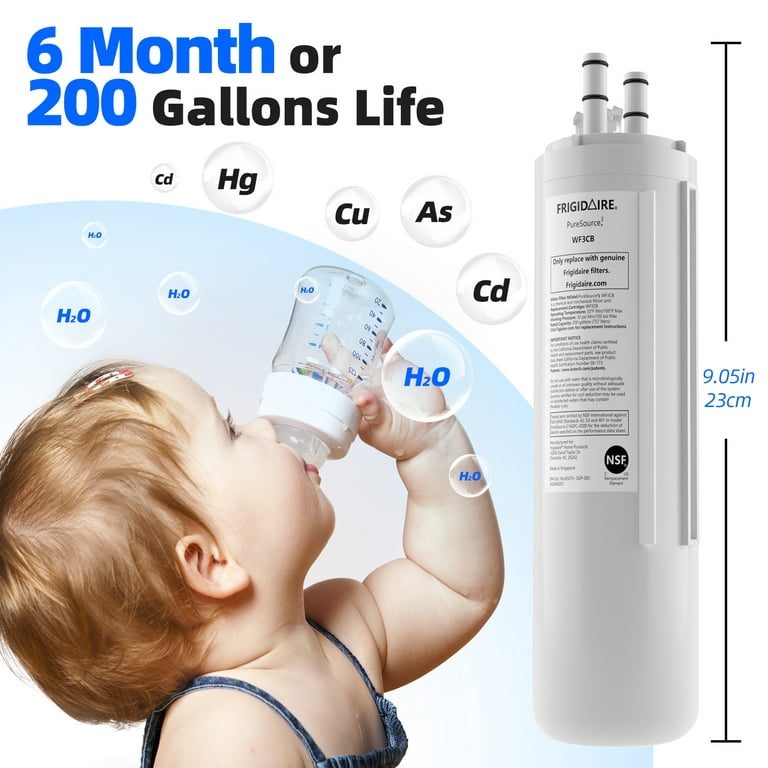 WF3CB Compatible Aqua-Fresh Refrigerator Water and Ice Filter (WF425)