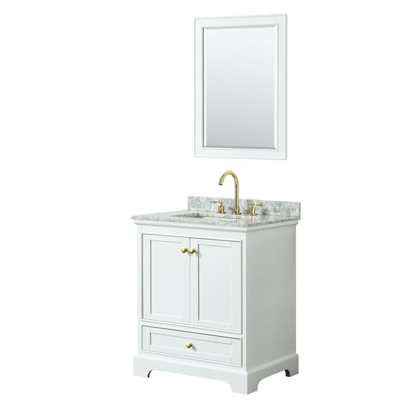 Wyndham Collection Wcs202030scmunsm24 Deborah 30" Free Standing Single Vanity Set - White