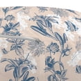 thumbnail image 2 of Floral Pouf Cover with Zipper, Retro Flowers Butterflies Flowers Blossom Watercolor Print, Soft Decorative Fabric Unstuffed Case, 30" W X 17.3" L, Slate Blue Pale Eggshell, by Ambesonne, 2 of 3