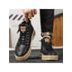 thumbnail image 2 of Men's Imitation Fur Lined British Style Pu Leather Work Shoes, Retro Versatile Ankle Boots, Durable & Casual, High Top With Korean Fashionable Style,, 2 of 4