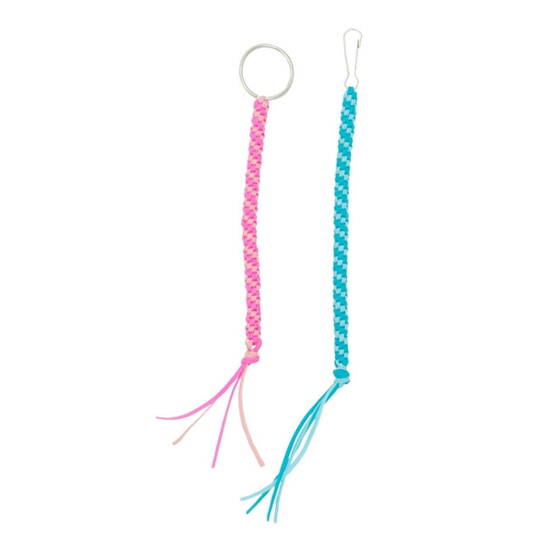 Gimp Bracelet Making Kit Plastic Lanyard String with Jewelry Clasp Key  Chain Ring Lanyard Clips Snap Lanyard Hooks Gimp Bracelet Cord for  Friendship