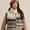 Beige, variant on Purple Scarfs Scarf Ladies' Isle Knitted Scarf A Winter Scarf with A Strong Atmosphere Featuring Color Blocking Versatile Thickened Warm and Cozy