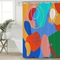 thumbnail image 2 of Hokiten Shower Curtain, Abstract Contemporary, Fabric Shower Curtains for Bathroom, Minimalist Art Mo-randi Colored Bath Curtain Waterproof Bathtub Curtains with 12 Hooks, Standard 72" x 72", 2 of 7