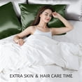 thumbnail image 3 of Silk Pillow Cases with Zipper, Mulberry Pillow Case,Green,Standard,1pc, 3 of 7