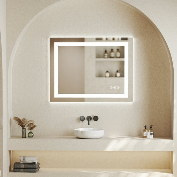 Gianna 20"x 28" LED Bathroom Mirror with Anti-Fog and Backlit Memory Function Tempered Glass