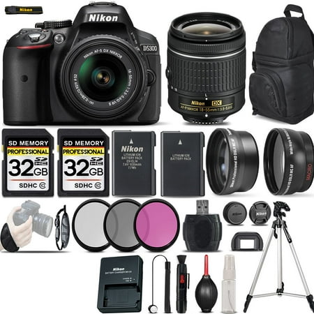Nikon D5300/D5600 DSLR Camera with 18:55mm Lens| 3 Lenses Essential Kit