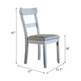 thumbnail image 2 of House Marchese Two Tone Gray Fabric&Pearl Gray Finish Side Chair(Set of 2), 2 of 8