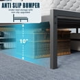 thumbnail image 5 of Satifur Queen Size Bed Frame with Upholstered Headboard & Shelf, LED Lights & USB Charging Station, Metal Black, 5 of 10