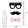 thumbnail image 5 of Big Dot of Happiness Chic 70th Birthday - Pink, Black and Gold - Photo Booth Props Kit - 20 Count, 5 of 6