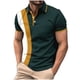 thumbnail image 2 of Blusa y camisa de manga corta con cuello alto para hombre, camisa informal de verano de manga corta con cuello alto, abotonada, con bloques de color, tops para hombre, 2 of 6