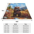 thumbnail image 3 of Balery Snowy Mountain Photography Bear Manta de Felpa Suave y Acogedora – Cobija de Franela Aterciopelada para Cama, Lavable y Cálida para Sofá, Mascotas, Transpirable-50"x40", 3 of 7