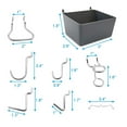 thumbnail image 2 of Cqxid Hooks Under $30 Pegboard Hooks Assortment With Pegboard Peg Locks For Organizing Various Tools 80, 2 of 5