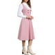 thumbnail image 4 of Vestido Pinafore Vintage Allegra K para Mujer con Encaje, Overoles Midi con Botones y Bolsillos M Rosa, 4 of 6