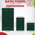 thumbnail image 2 of RIVERSIDE 3 Piece Cotton Towel Set Bath 27x54 and Hand 16x28 Towel with Washcloth 12x12, Lightweight & Soft - Hunter Green, 2 of 9