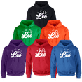 thumbnail image 2 of Respect My Tshirt Leo - Bold and Regal Style Zodiac Sign Unisex Hooded Sweatshirt, 4X, Orange, White Design, 2 of 3
