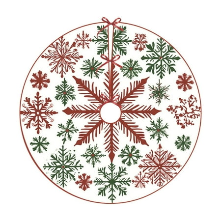 Washable Christmas Tree Skirt with High-Definition Print Tree Rug for Holiday Decor Polyester Material with Short Pile for Comfort Easy to Clean Tree Skirt for Multiple Seasons