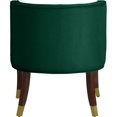 thumbnail image 2 of Meridian Furniture Perry Collection Velvet Upholstered Dining Chair, Green (Set of 2), 2 of 5