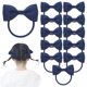 thumbnail image 1 of 12 piezas de lazos para el cabello para niñas, accesorios para el cabello para la escuela, moños y bandas elásticas para el cabello, ideal para el uniforme escolar (azul marino), 1 of 7