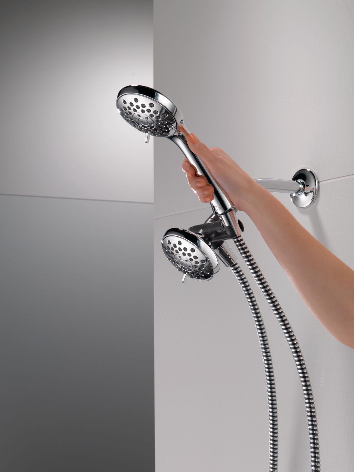 Peerless 3-Setting Shower Combo Pack in Chrome, Touch-Clean® spray
