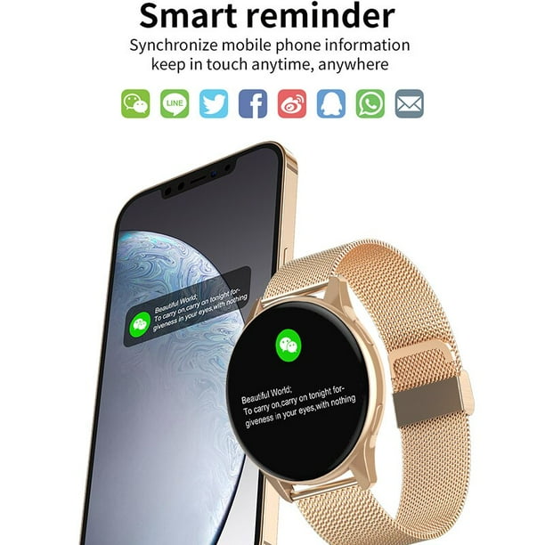 Reloj inteligente redondo para mujer hotsell