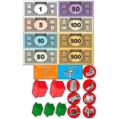 Pick your color/style Monopoly Replacement Parts Plastic 10 pieces 