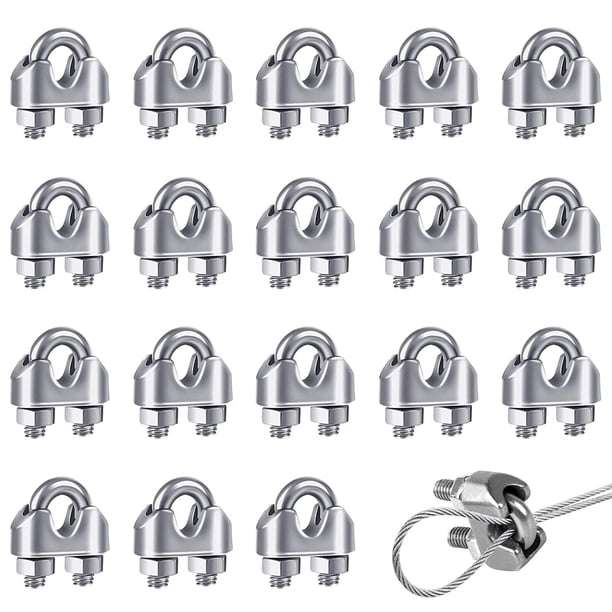 Abrazaderas de cable M3 de 18 piezas, abrazaderas de clip de cable con perno en U, abrazaderas de cable de acero inoxidable, abrazadera de sillín, sujetador para cable, hogar, industria,
