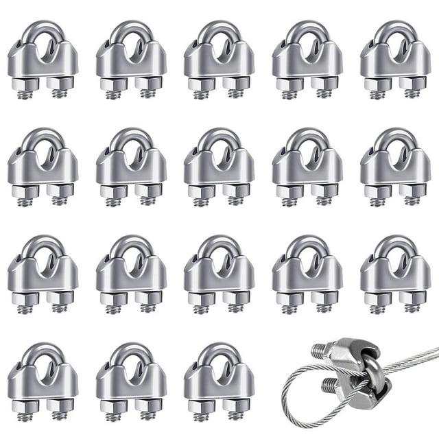 Abrazaderas de cable M3 de 18 piezas, abrazaderas de clip de cable con perno en U, abrazaderas de cable de acero inoxidable, abrazadera de sillín, sujetador para cable, hogar, industria,