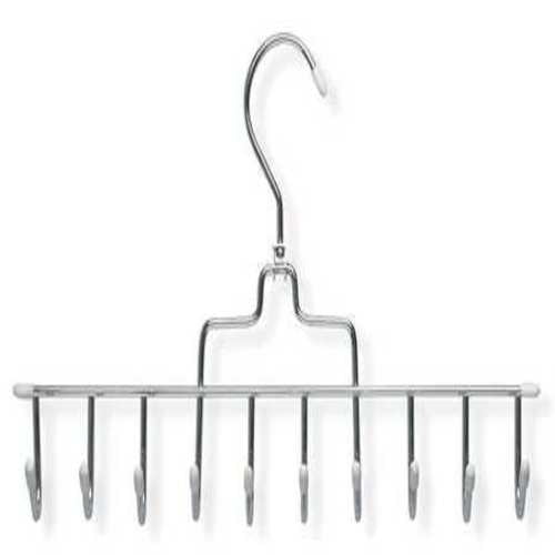 Tie/Belt Hanger, Chrome/White, Metal/Vinyl