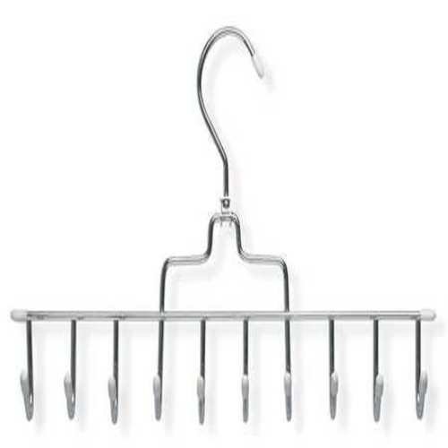 Tie/Belt Hanger, Chrome/White, Metal/Vinyl