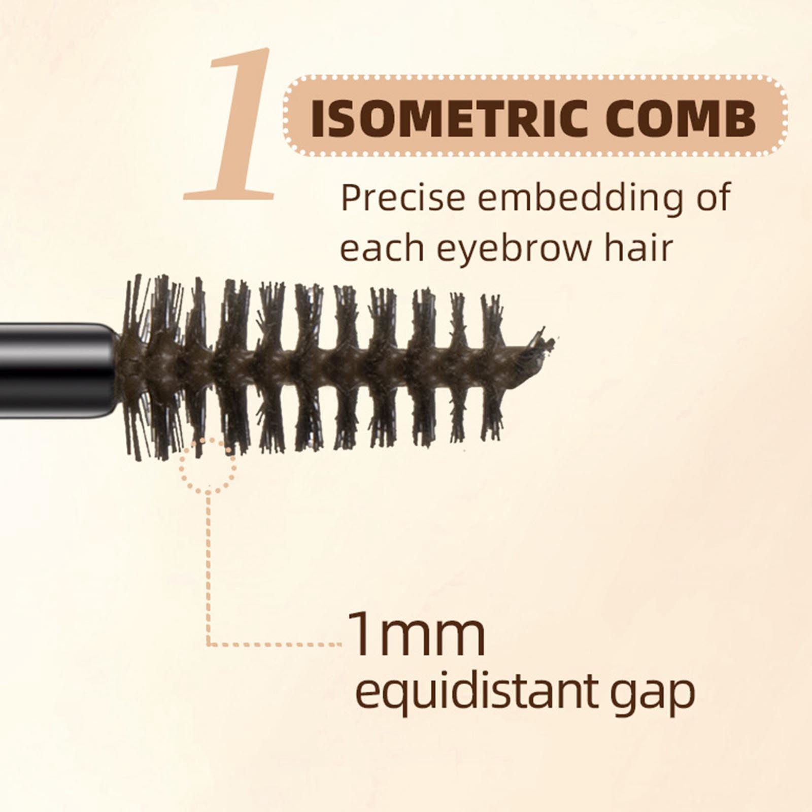 Lower Lash Mascara with Ultra-Fine Brush - Lengthening & Voluminous Lashes, Smudge-Proof Waterproof Eyelash Mascara, Quick-Drying Dense Eyebrow Dye, Non-Clumping, Holding Makeup, Natural Look 1 PC*1