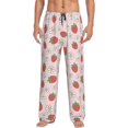 thumbnail image 1 of Fotbe Strawberry Floral Pantalones de Pijama para Hombre, Pantalones de Dormir, Pantalones de Casa con Cintura Ajustable y Bolsillos-XX-Large, 1 of 6