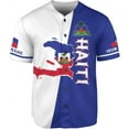 thumbnail image 3 of Mostprints Personalized Name Haiti Baseball Jersey, Customized Haitian Baseball Jerseys for Men Women Haitian Flag Shirt 3D (M), 3 of 5