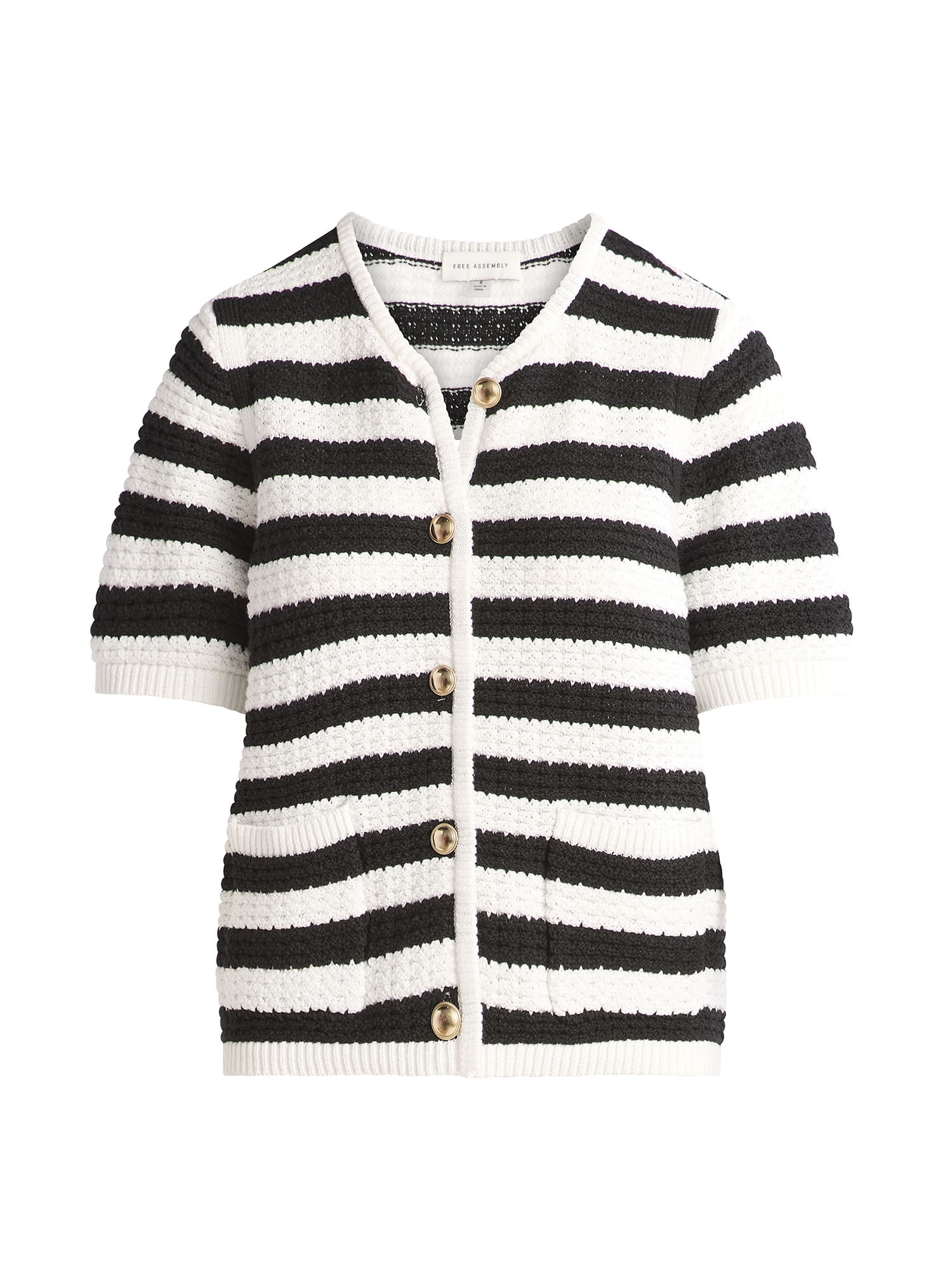 Free Assembly Women's and Women's Plus Crochet Cardigan Sweater, Lightweight, Size XS-4X