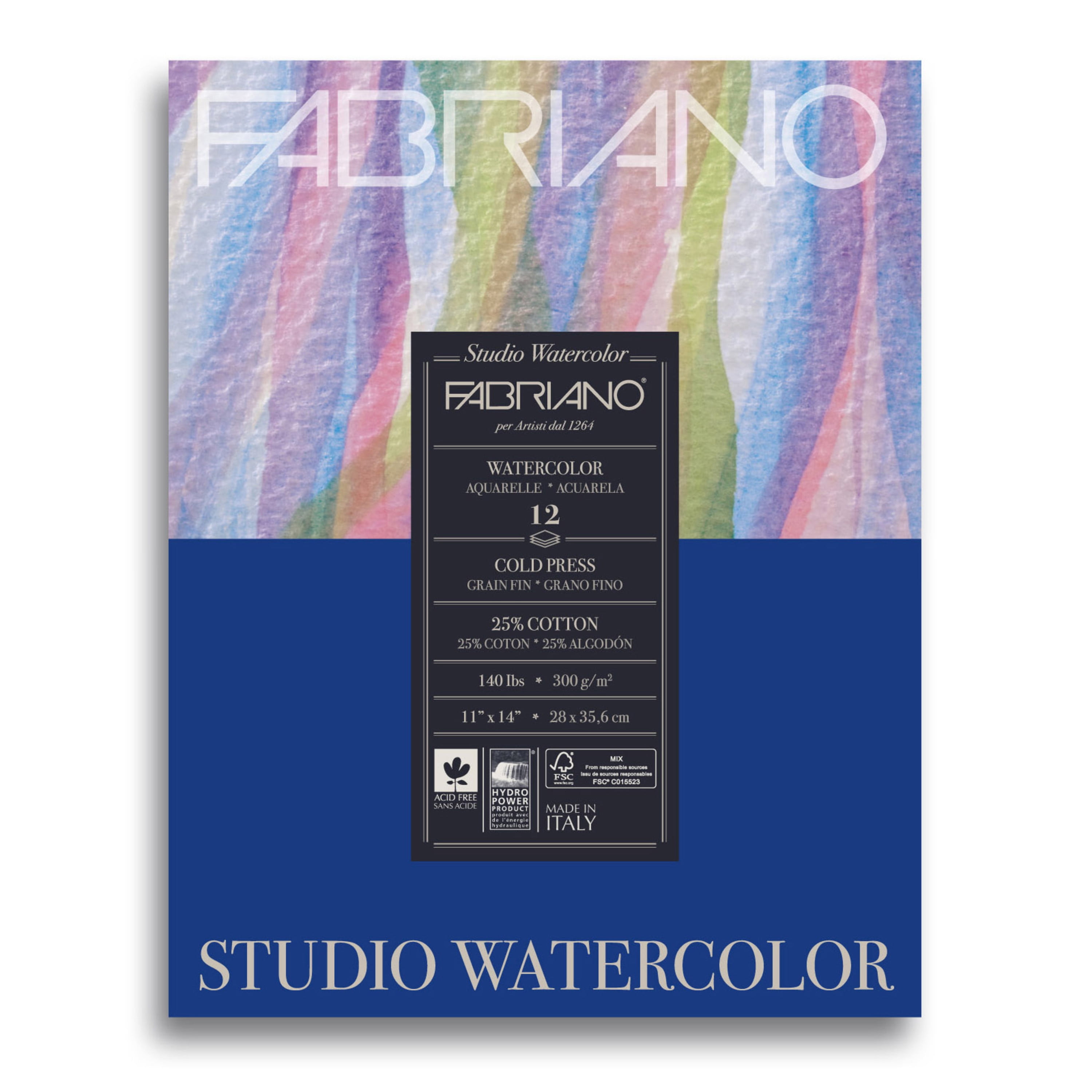 Bright White Fabriano 1264 Watercolor Pad 4 x 8