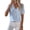 Blue, variant on Women'S Knit Top Summer Chic V Neck Short Sleeve Sweater Blouses Daily Wear Emerald M