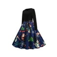 thumbnail image 2 of Gvmfive Women Christmas Swing Long Sleeve A-line Party Skater Dress, 2 of 5