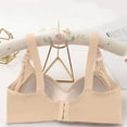 thumbnail image 5 of Feancey Women's Wireless Bras Molded Cups Everyday Brassiere Adjustable Straps Casual No Underwire Bra Solid Color Daily Underwear Beige L, 5 of 8