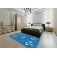 thumbnail image 5 of Ahgly Company Machine Washable Indoor Rectangle Transitional Blue Area Rugs, 7' x 9', 5 of 7