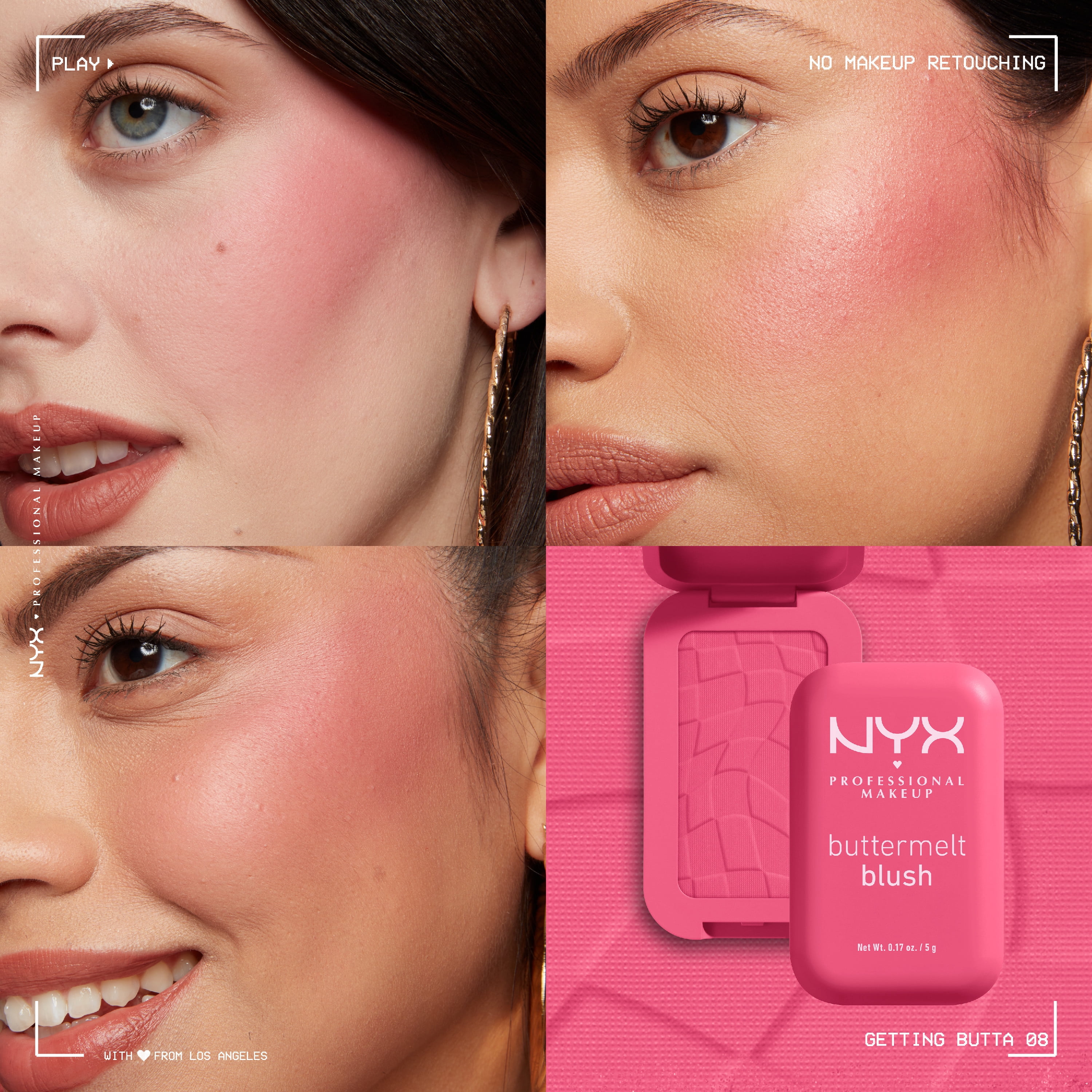 NYX Professional Makeup Buttermelt Powder Blush, Getting Butta