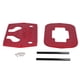 thumbnail image 1 of Soporte de bandeja de sujeción de batería, bola de aluminio fresada, apto para baterías Optima 34/78, color rojo, 1 of 5