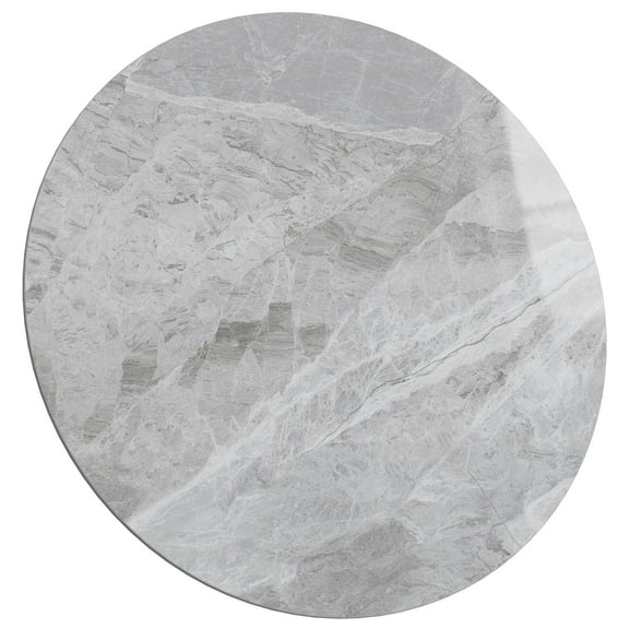 SSTBLEV Round Sintered Stone Table Top, 35.4", 0.43", Gray