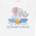 thumbnail image 4 of Inktastic My Nonni Loves Me Cute Elephants Clouds Moon and Stars Boys or Girls Baby Bodysuit, 4 of 5