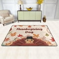 thumbnail image 2 of SKYSONIC 36x24in Happy Thanksgiving Area Rug, Fall Gentleman Turkey Non-Slip Floor Carpet for Indoor Living Dining Room Bedroom, 2 of 7