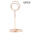 thumbnail image 1 of Portatarjetas para números y nombres de mesa de doble círculo en oro rosa (paquete de 12), 1 of 8