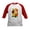 Red/White, variant on CafePress - Summer Dahlias Kids Baseball Jersey - Kids Cotton Baseball Jersey, 3/4 Sleeve Shirt